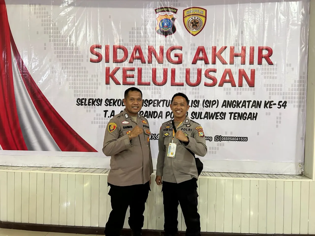 Anggota Polres Bangkep Lolos SIP Polda Sulteng